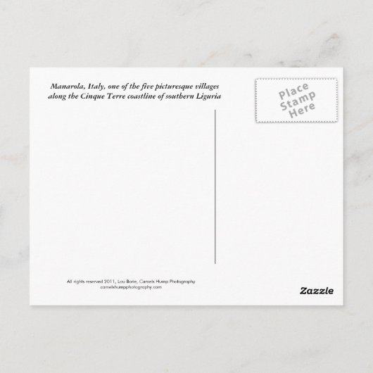 Cinque Terre Briefkaart (Achterkant)