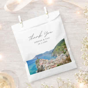 Cinque Terre Bruiloft Gepersonaliseerd Italië Foto Bedankzakje