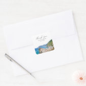 Cinque Terre Bruiloft Vernazza Italië Dank u Vierkante Sticker (Envelop)