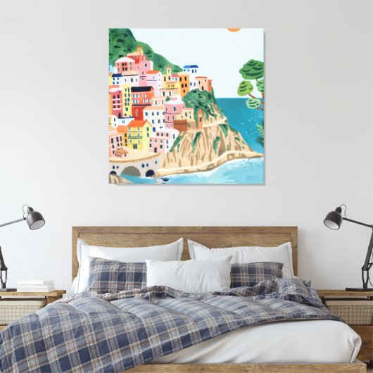 Cinque Terre Canvas Afdruk (Insitu (Slaapkamer))