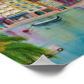 Cinque Terre Coastline Waterverf Poster (Hoek)