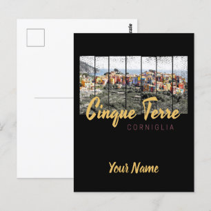 Cinque Terre Corniglia Riomaggiore Italiaanse Vint Briefkaart
