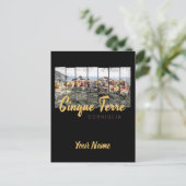 Cinque Terre Corniglia Riomaggiore Italiaanse Vint Briefkaart (Staand voorkant)