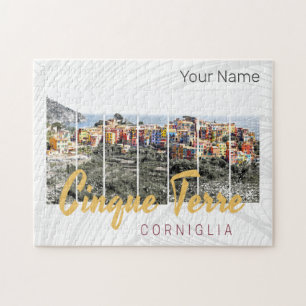 Cinque Terre Corniglia Riomaggiore Italiaanse Vint Legpuzzel