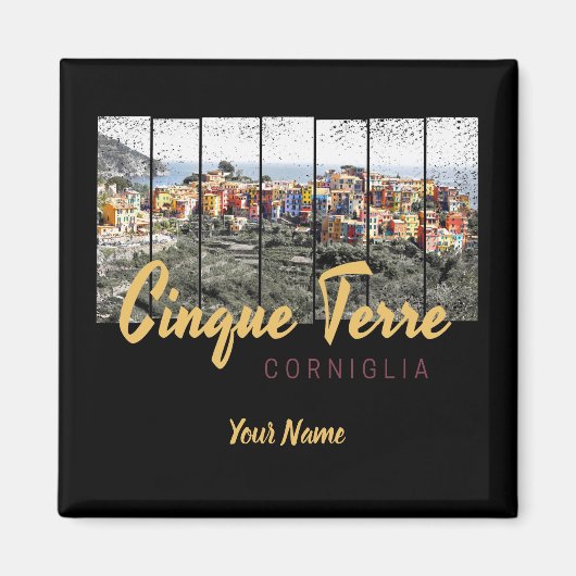 Cinque Terre Corniglia Riomaggiore Italiaanse vint Magneet (Voorkant)
