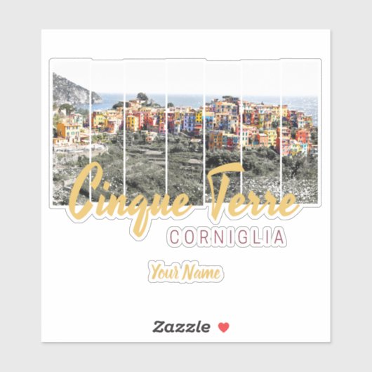 Cinque Terre Corniglia Riomaggiore Italiaanse Vint Sticker (Vel)