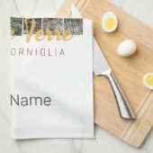 Cinque Terre Corniglia Riomaggiore Italiaanse Vint Theedoek (Quarter Fold)