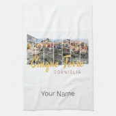 Cinque Terre Corniglia Riomaggiore Italiaanse Vint Theedoek (Verticaal)