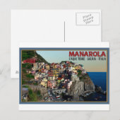 Cinque Terre - De stad Manarola Briefkaart (Voorkant / Achterkant)