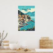 Cinque Terre Digitaal Poster - Kustwandkunst (Keuken)