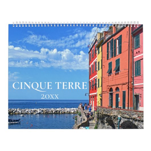 Cinque Terre Esthetische Italië Kust Muur Kalender (Hoes)