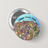 Cinque Terre, Italia Ronde Button 5,7 Cm (Voorkant /achterkant)