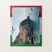 Cinque Terre Italiaanse vlag Puzzle Legpuzzel (Verticaal)