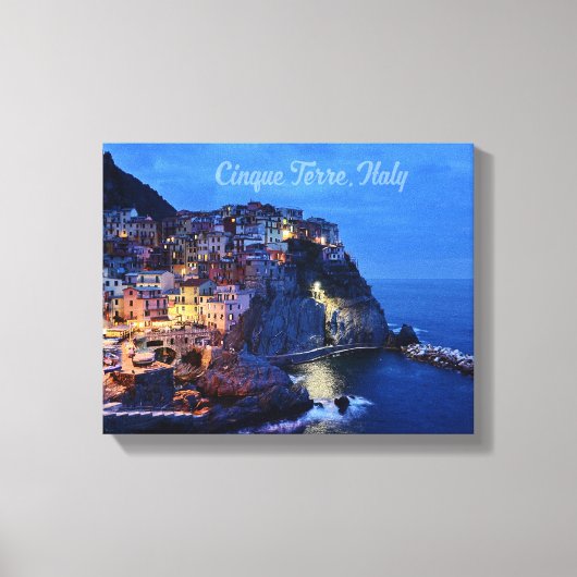 Cinque Terre, Italië 14 x 11 inch, 1,5 inch, Singl Canvas Afdruk (Voorkant)