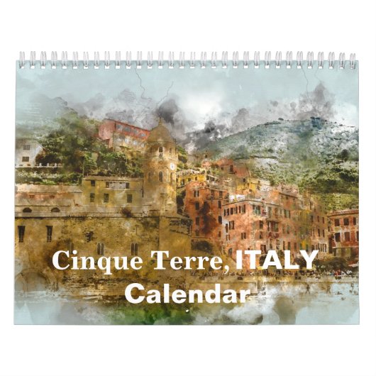 Cinque Terre Italië 2025 Toerisme Vakantie Kalender (Hoes)