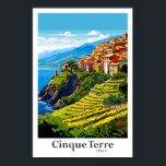 Cinque Terre Italië Art Vintage Travel Illustratie Poster<br><div class="desc">Cinque Terre Italië Kunst Vintage Reizen Portret Schilderij Illustratie</div>