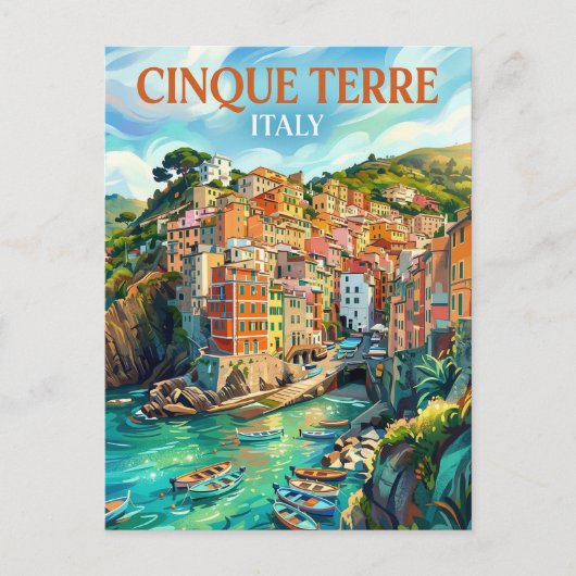 Cinque Terre Italië Briefkaart (Voorkant)
