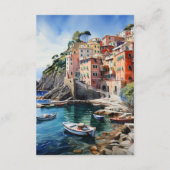 Cinque Terre Italië bruiloft gastgegevens Informatiekaartje (Achterkant)