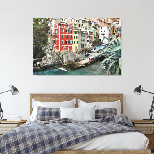 Cinque Terre, Italië Canvas Afdruk (Insitu (Slaapkamer))