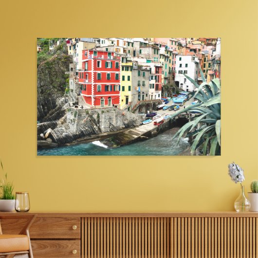 Cinque Terre, Italië Canvas Afdruk (Insitu (Woonkamer))