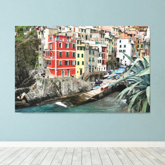 Cinque Terre, Italië Canvas Afdruk (Insitu (Houten vloer))