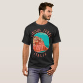 Cinque Terre Italië Distressed Circle T-shirt (Voorkant volledig)