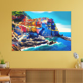 Cinque Terre Italië, Italië, Italiaanse inrichting Canvas Afdruk (Insitu (Woonkamer))