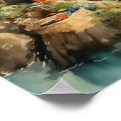 Cinque Terre Italië Landschapskunst Print Poster (Hoek)