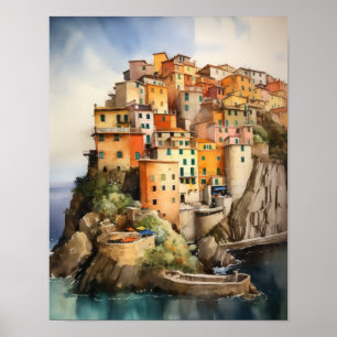 Cinque Terre Italië Landschapskunst Print Poster
