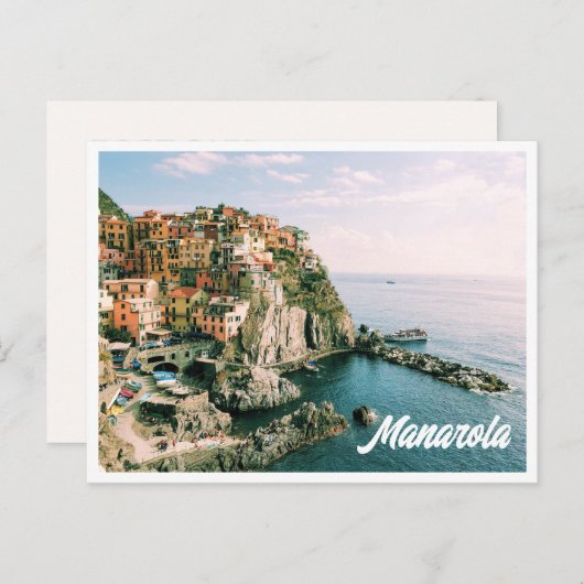 Cinque Terre Italië Manarola Briefkaart (Voorkant / Achterkant)