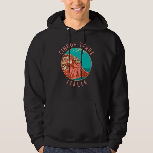 Cinque Terre Italië Noodcirkel Hoodie (Voorkant)