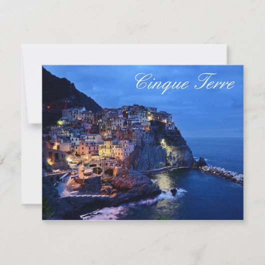 Cinque Terre Italië Plat Kaart (Voorkant)