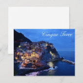 Cinque Terre Italië Plat Kaart (Voorkant / Achterkant)