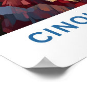 Cinque Terre Italië Reisprint Poster (Hoek)