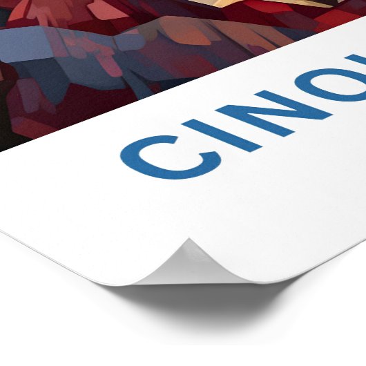 Cinque Terre Italië Reisprint Poster (Hoek)