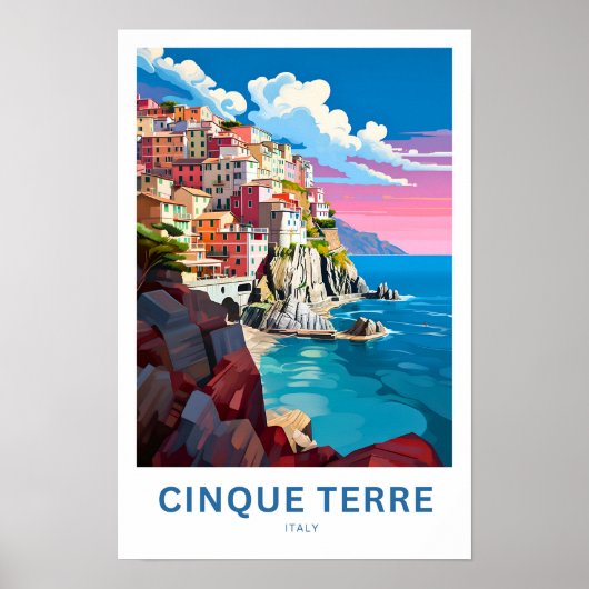 Cinque Terre Italië Reisprint Poster (Voorkant)