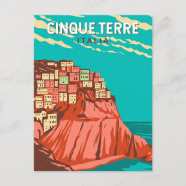 Cinque Terre Italië Reizen Kunst Vintage Briefkaart