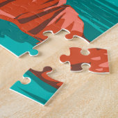 Cinque Terre Italië Reizen Kunst Vintage Legpuzzel (Zijkant)