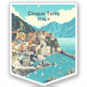 Cinque Terre Italië, Reizen Sticker (Voorkant)