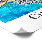 Cinque Terre Italië Reizen Waterverf Hand getekend Poster (Hoek)