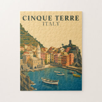 Cinque Terre Italië Retro Reis Italiaanse Rivièra Legpuzzel