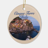 Cinque Terre, Italië: Romantic Evening Keramisch Ornament (Links)