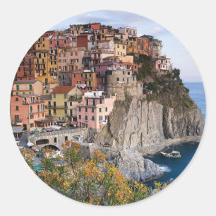 Cinque Terre, Italië Ronde Sticker