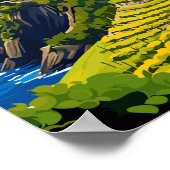 Cinque Terre Italië vintage reisillustratie Poster (Hoek)