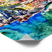 Cinque Terre Italië Vintage reizen, Waterverf Poster (Hoek)