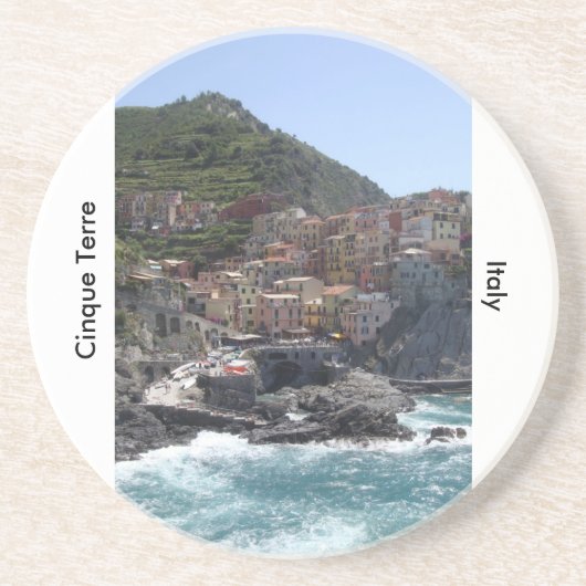 Cinque Terre, Italië Zandsteen Onderzetter (Voorkant)