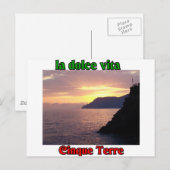 Cinque Terre Italy Briefkaart (Voorkant / Achterkant)