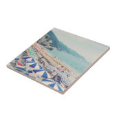 Cinque Terre Italy Fun Beach Schilderachtig Travel Tegeltje (Zijkant)