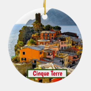 Cinque Terre Italy Kerstversier Keramisch Ornament