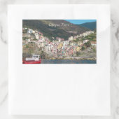 Cinque Terre Italy Rechthoekige Sticker (Tas)